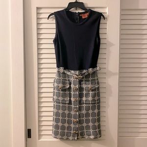 Tory Burch mid length belted dress